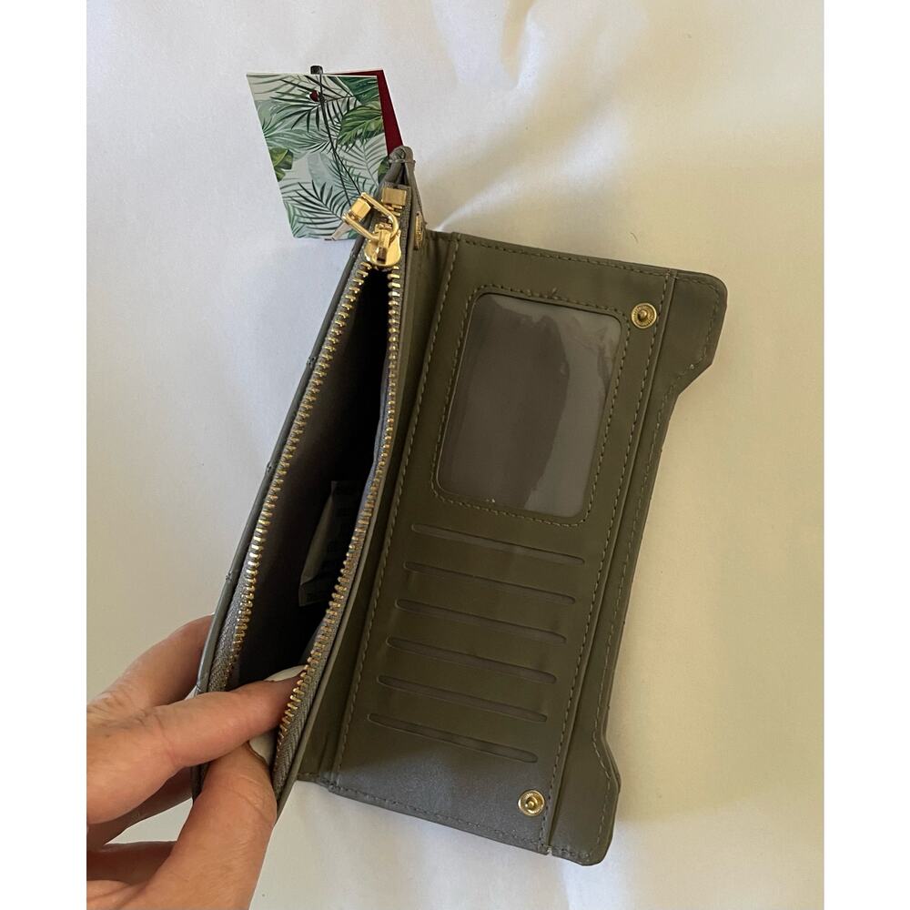 Badgley Mischka Long Cards Wallet, NWT Grey - Picture 3 of 6